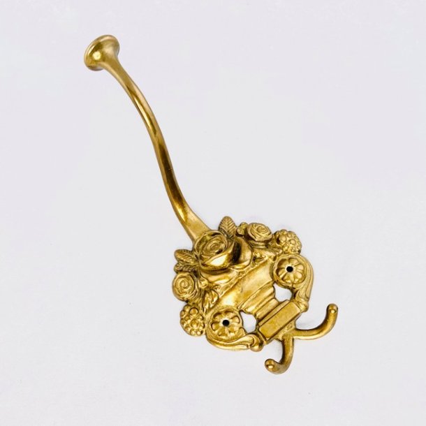 Knage - messing m/blomster deko 