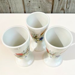 Mazagran - fransk kaffekop m/vilde blomster