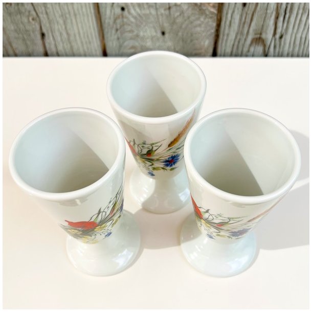 Mazagran - fransk kaffekop m/vilde blomster