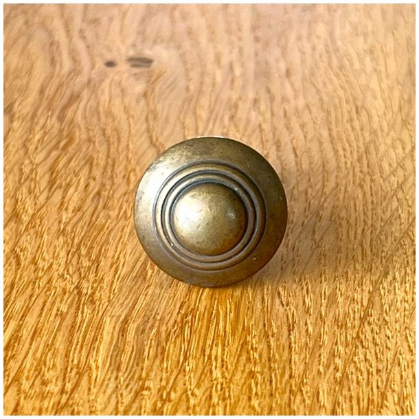 Mbelknop - rund metal, patineret