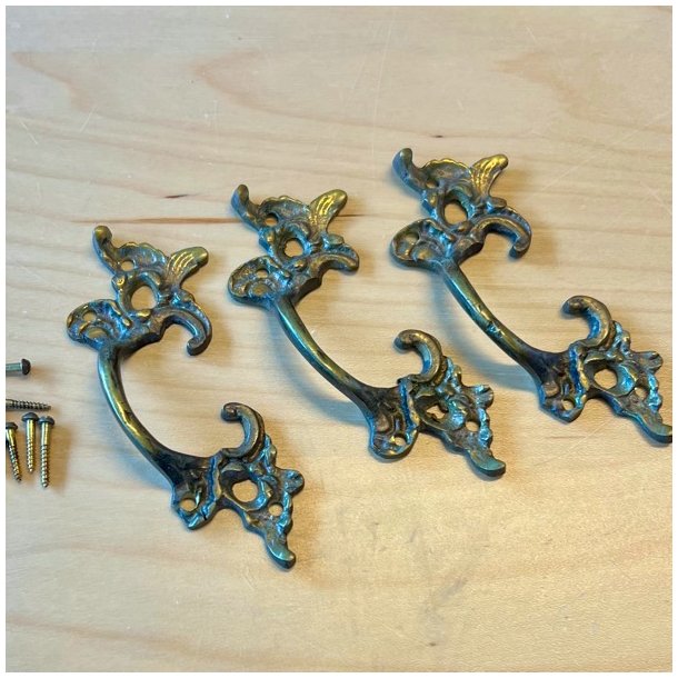 Mbelgreb - messing, vintage (genbrug - 3 stk samlet)