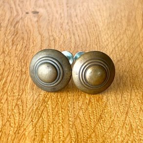 Mbelknop - rund metal, patineret