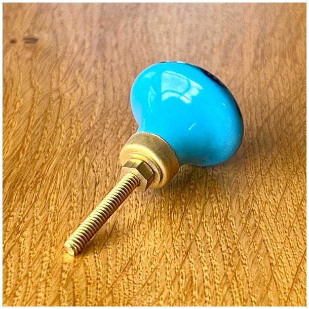 Mbelknop - hndmalet, blt mnster