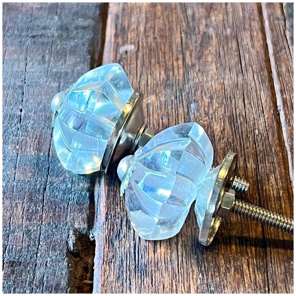 Mbelknopper - glas, stor