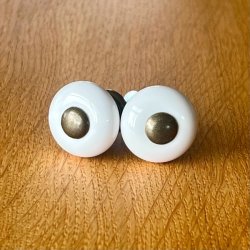 Mbelknop - lille porceln, hvid 