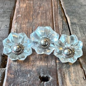 Mbelknopper - glas, stor