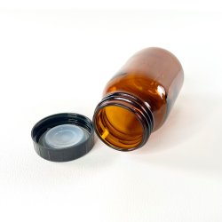 Opbevaringsglas med skruel�g - brun 300 ml