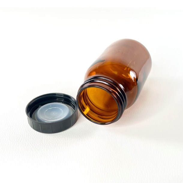 Opbevaringsglas med skruel�g - brun 300 ml