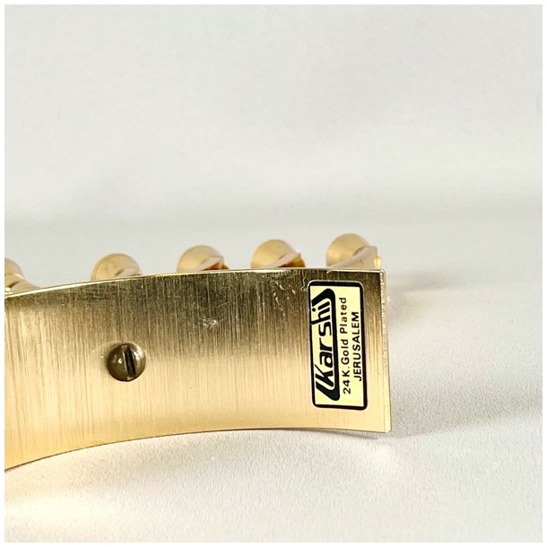 Lille forgyldt Menorah - 9-armet lysestage