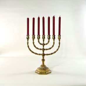 Kirkestage (Menorah) - 7-armet lysestage til kertelys