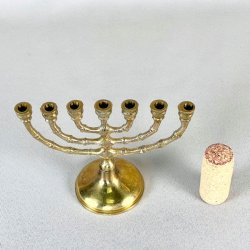 Miniature kirkestage (Menorah) - 7-armet lysestage