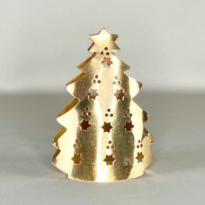 Juletr til fyrfadslys - messing