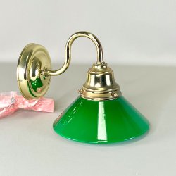 Vglampe i messing - grn