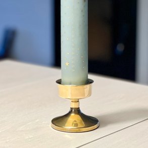 Messing lysestage til bloklys   