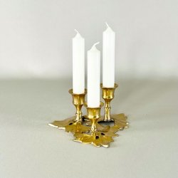 Messing lysestage - vintage, trio blade 