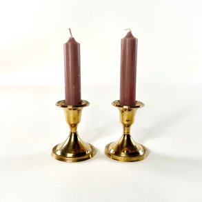 Duo af sm� messing lysestager