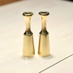 Messing lysestagepar - konisk form