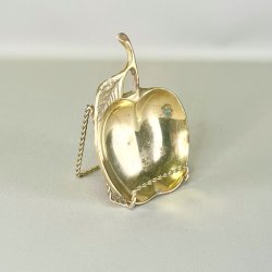 Vintage bleformet messingskl