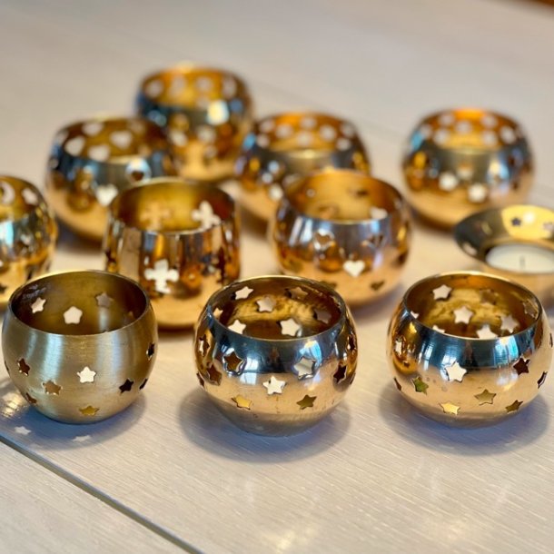 Messingstager til fyrfadslys - assorterede