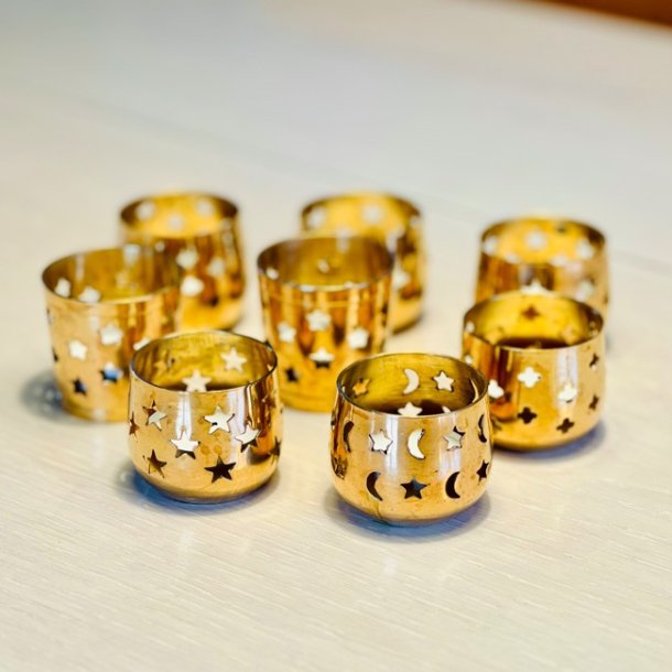 Messingstager til fyrfadslys - assorterede