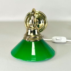 Vglampe i messing - grn
