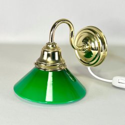 Vglampe i messing - grn