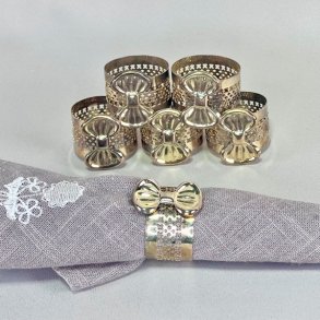 Servietringe sm messing sljfer (st a' 6 stk)