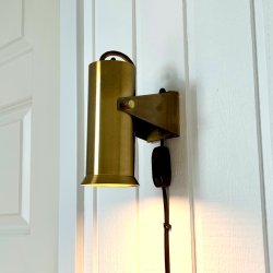 Lampe - v�gh�ngt messing lampe 