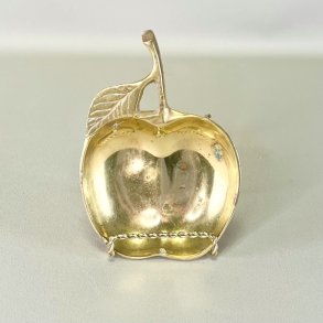 Vintage bleformet messingskl