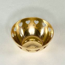 Messing skl med hjerter