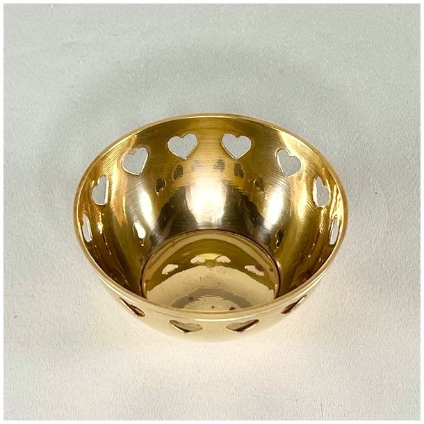 Messing skl med hjerter