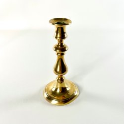 Messing lysestagepar - kraftig H21 cm