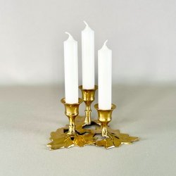 Messing lysestage - vintage, trio blade 