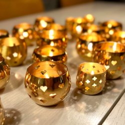 Messingstager til fyrfadslys - assorterede