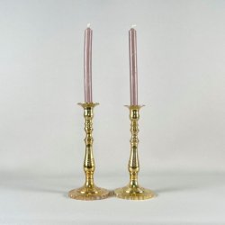 Lysestage par t/kertelys - rund takket fod