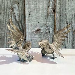 Hanefigur - vintage fransk par af hanekyllinger