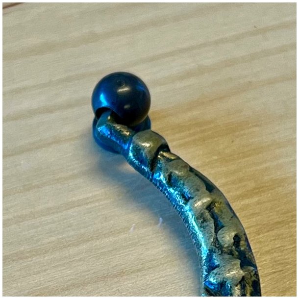 Mbelgreb - patineret messing, hngende skuffegreb (genbrug - 3 stk samlet)