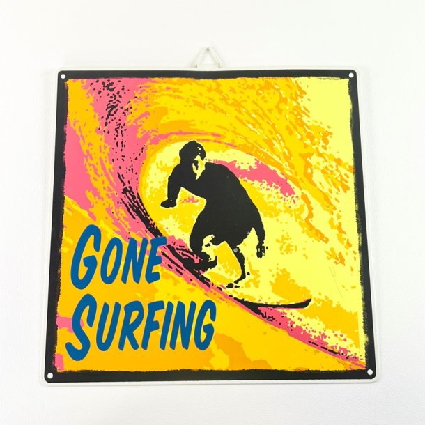 Metalskilt - Gone Surfing 
