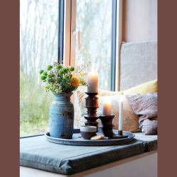 Rund jernbakke med patina �55 cm