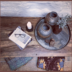 Rund jernbakke med patina �55 cm