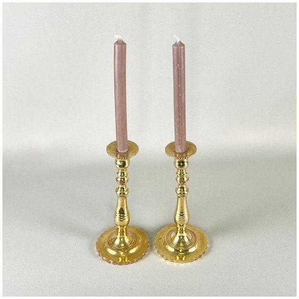 Lysestage par t/kertelys - rund takket fod