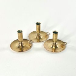 Trio af sm� messing kammerstager