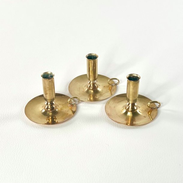 Trio af sm� messing kammerstager