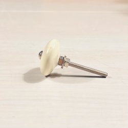 Mbelknop - creme porceln (genbrug)