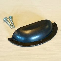 Sklegreb - sort m/synlig skrue effekt (genbrug)