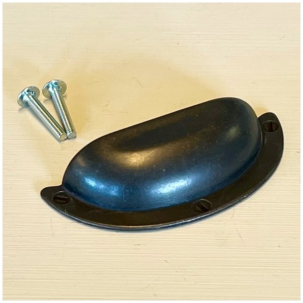 Sklegreb - sort m/synlig skrue effekt (genbrug)