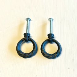 Mbelgreb - hngegreb, snoet ring, sort metal 