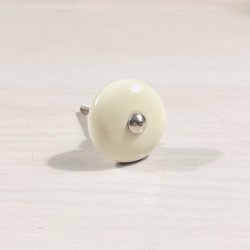 Mbelknop - creme porceln (genbrug)