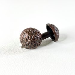 M�belknop - metal, bruneret 