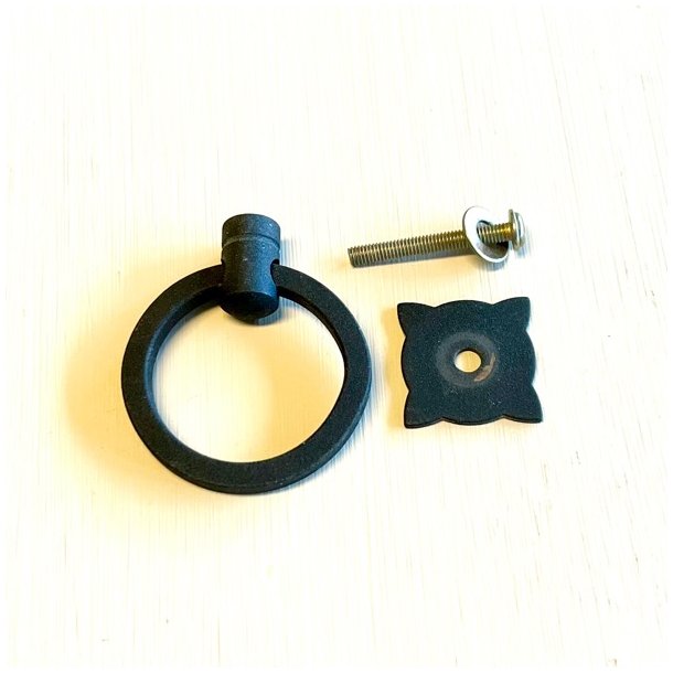 Mbelgreb - hngegreb, ring, sort metal 